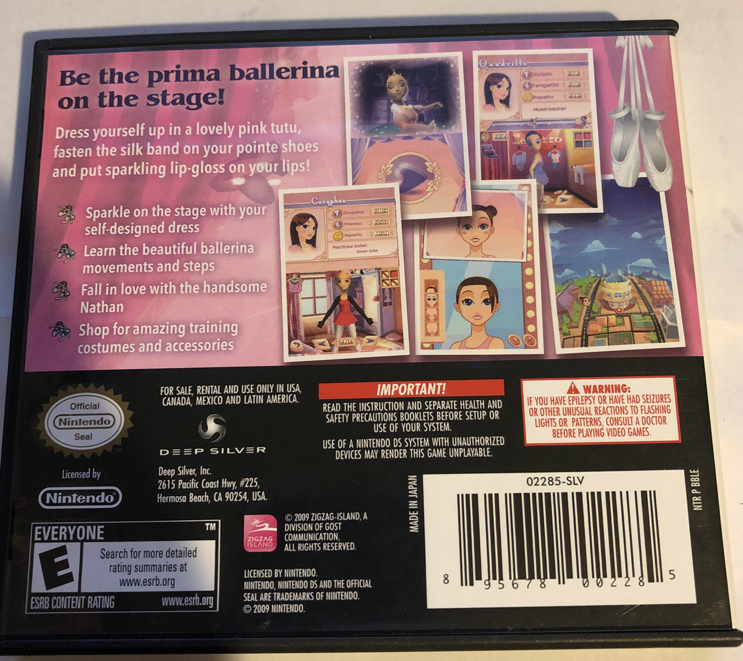 Let’s Play Ballerina (Nintendo DS) Complete w/ Manual Free Shipping VG SHAPE