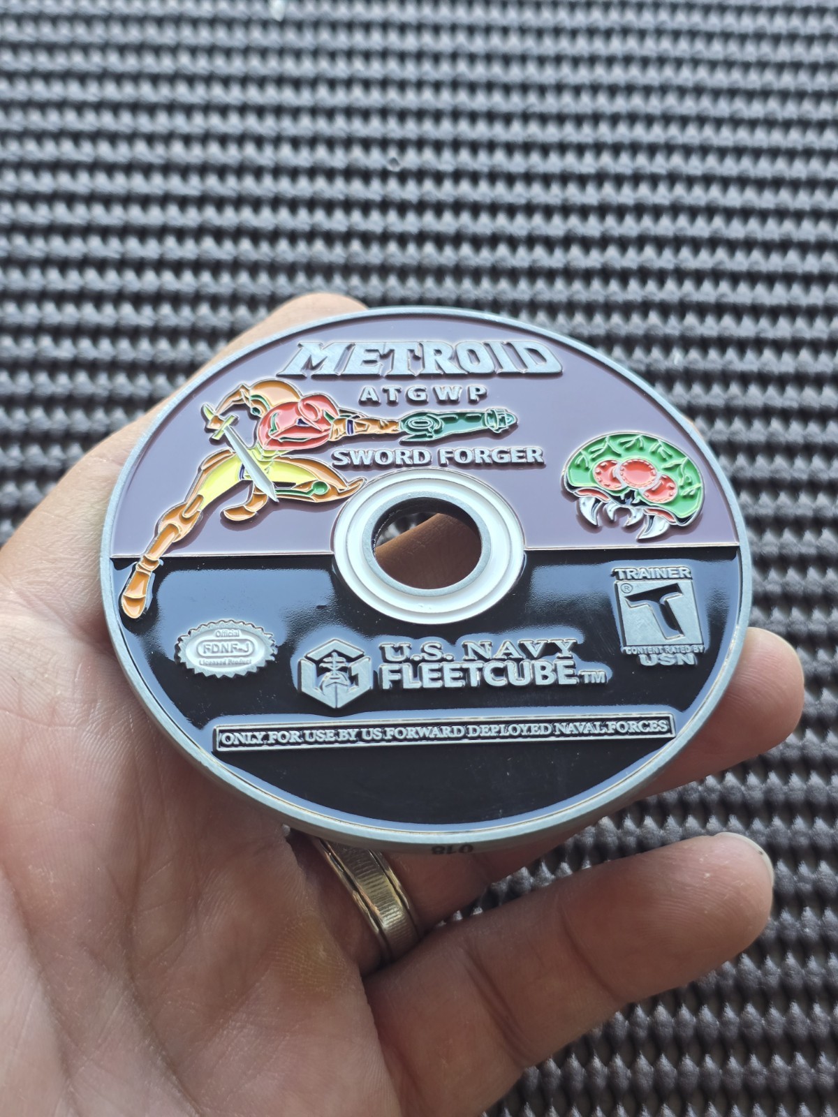 Nintendo Metroid Challenge Coin Medal Gamecube Rare Promo US NAVY GC NES Type 3