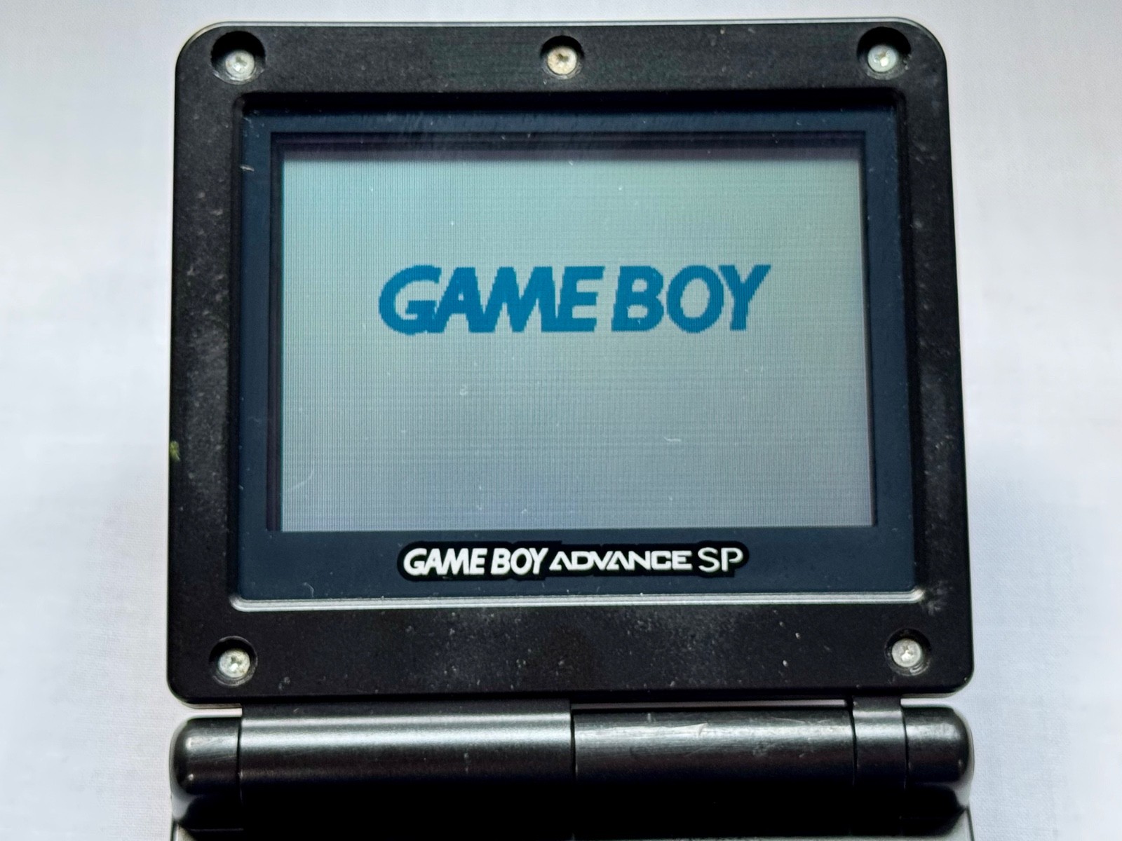 Nintendo Gameboy Advance SP AGS001 Onyx Black Handheld w/ USB Cable & Battery