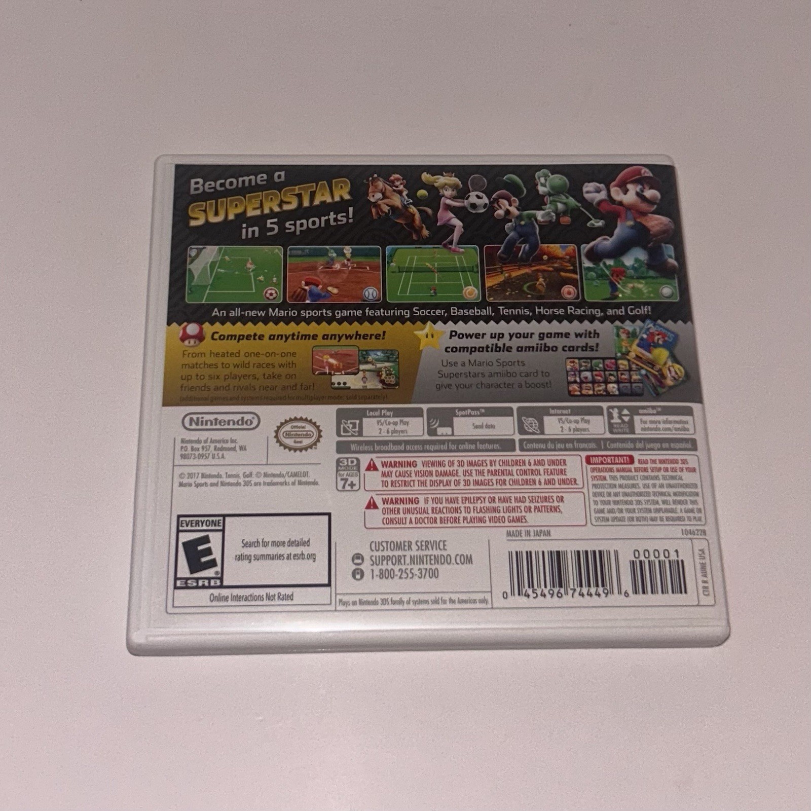 Mario Sports Superstars Cards Nintendo 3DS Tested Working + Walugi Amiibo