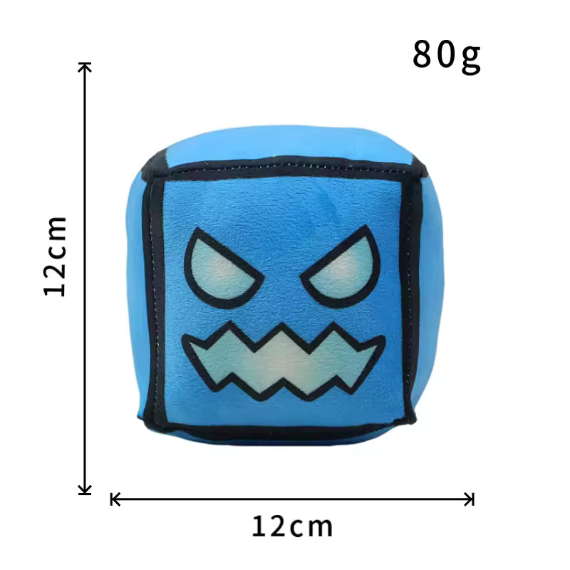 12CM Geometry Dash Plush Toy Soft And Cuddly Game Plush Doll Kids Birthday Gifts