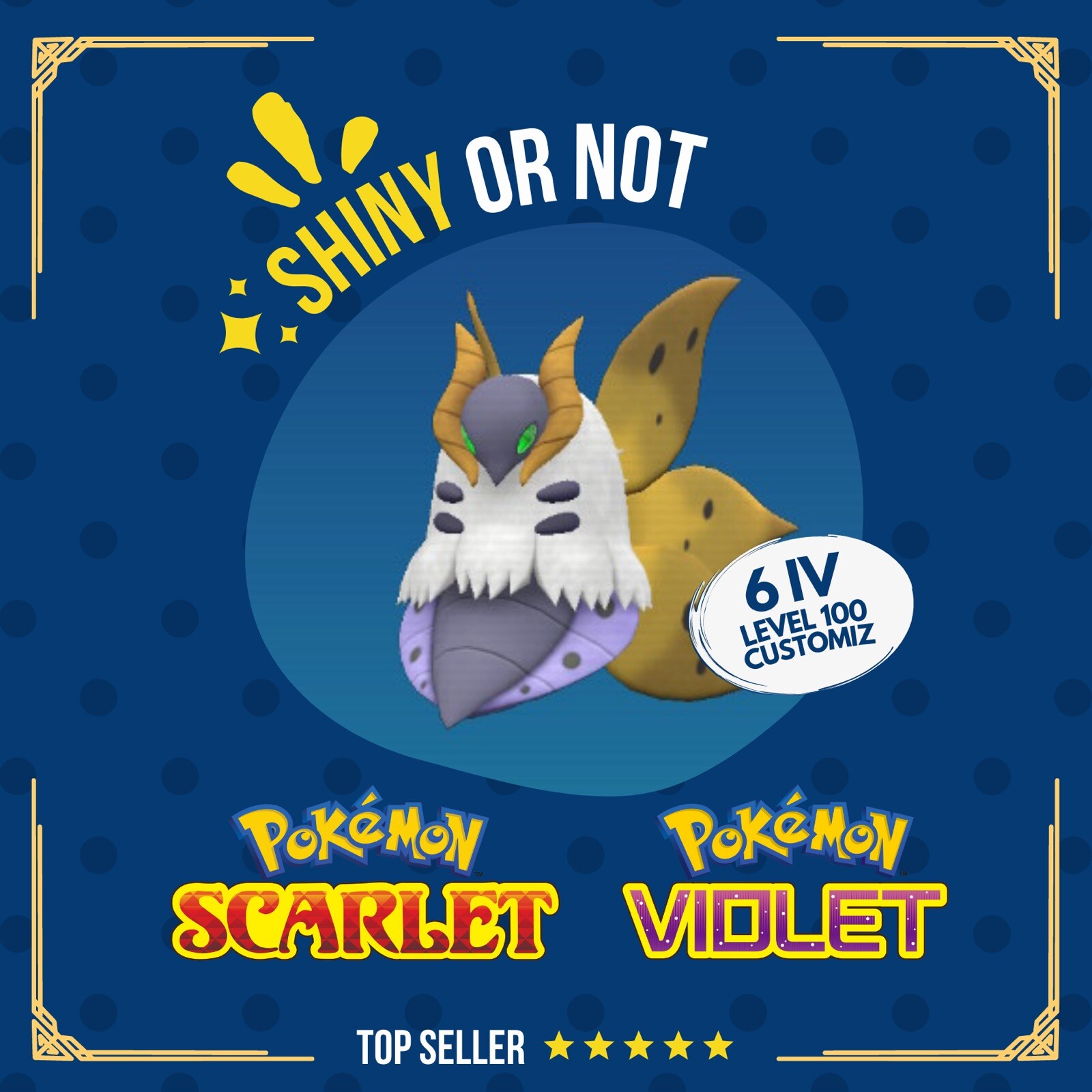 Volcarona Shiny or Non ✨ 6 IV Competitive Customizable Pokémon Scarlet Violet