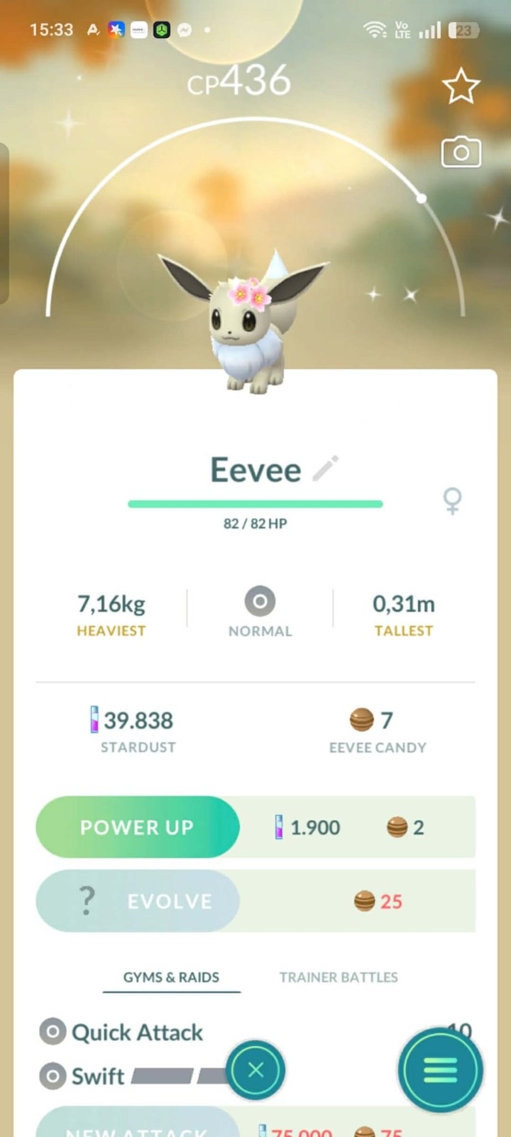 Shiny Eevee Cherry Blossom (Evolve to any specific form💥💥) 20k stardust-PTCs