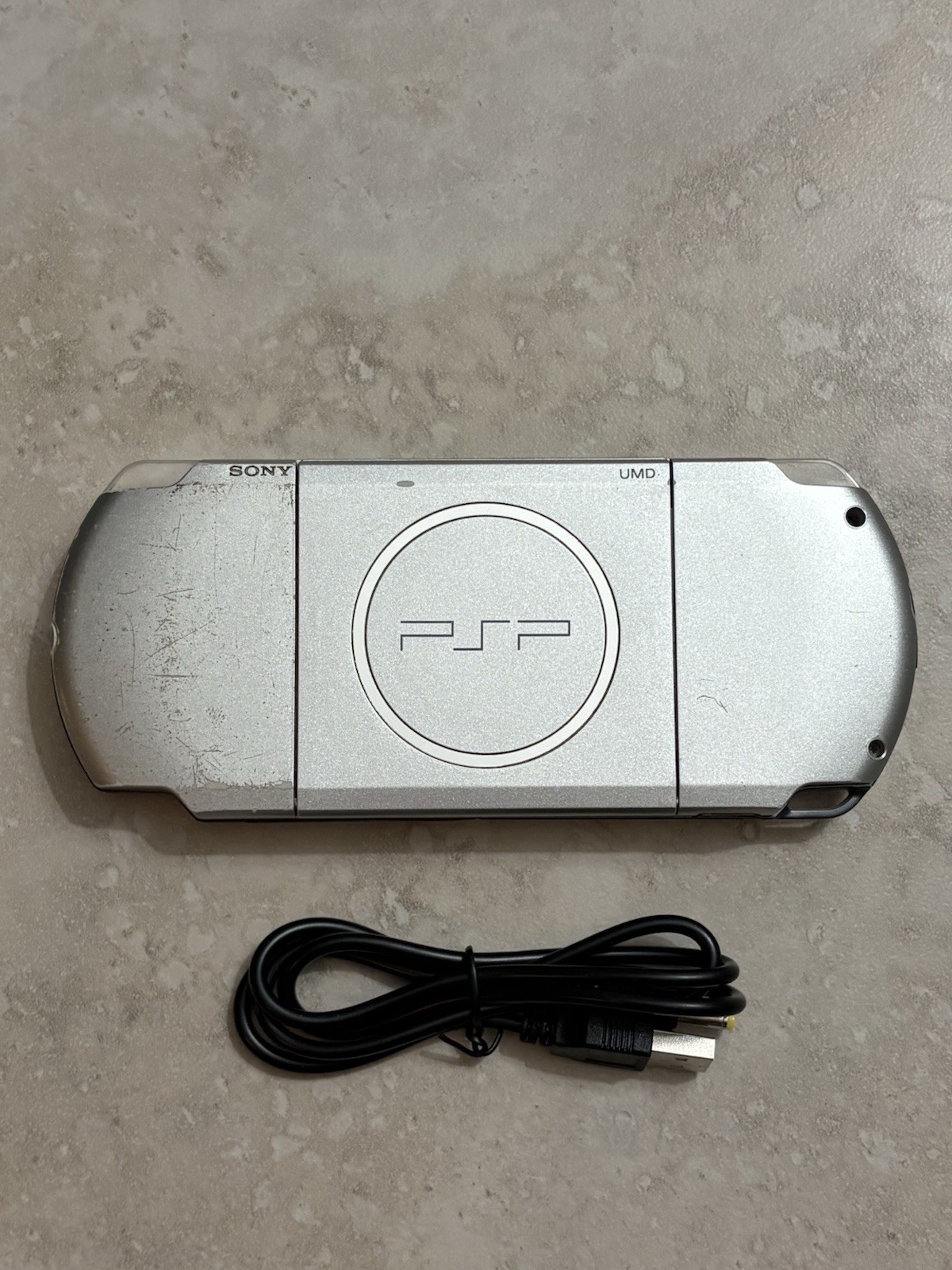Silver Sony PSP 3000 System w Charger, Battery, Bundle Import