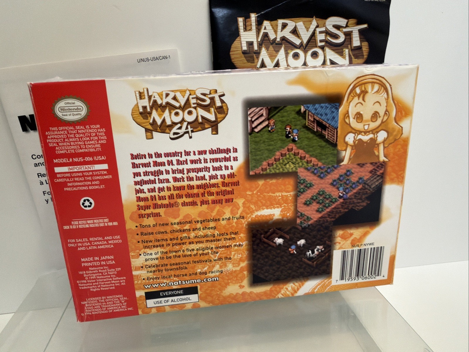 Harvest Moon 64 Nintendo 64 N64 Authentic Complete In Great Box! CIB
