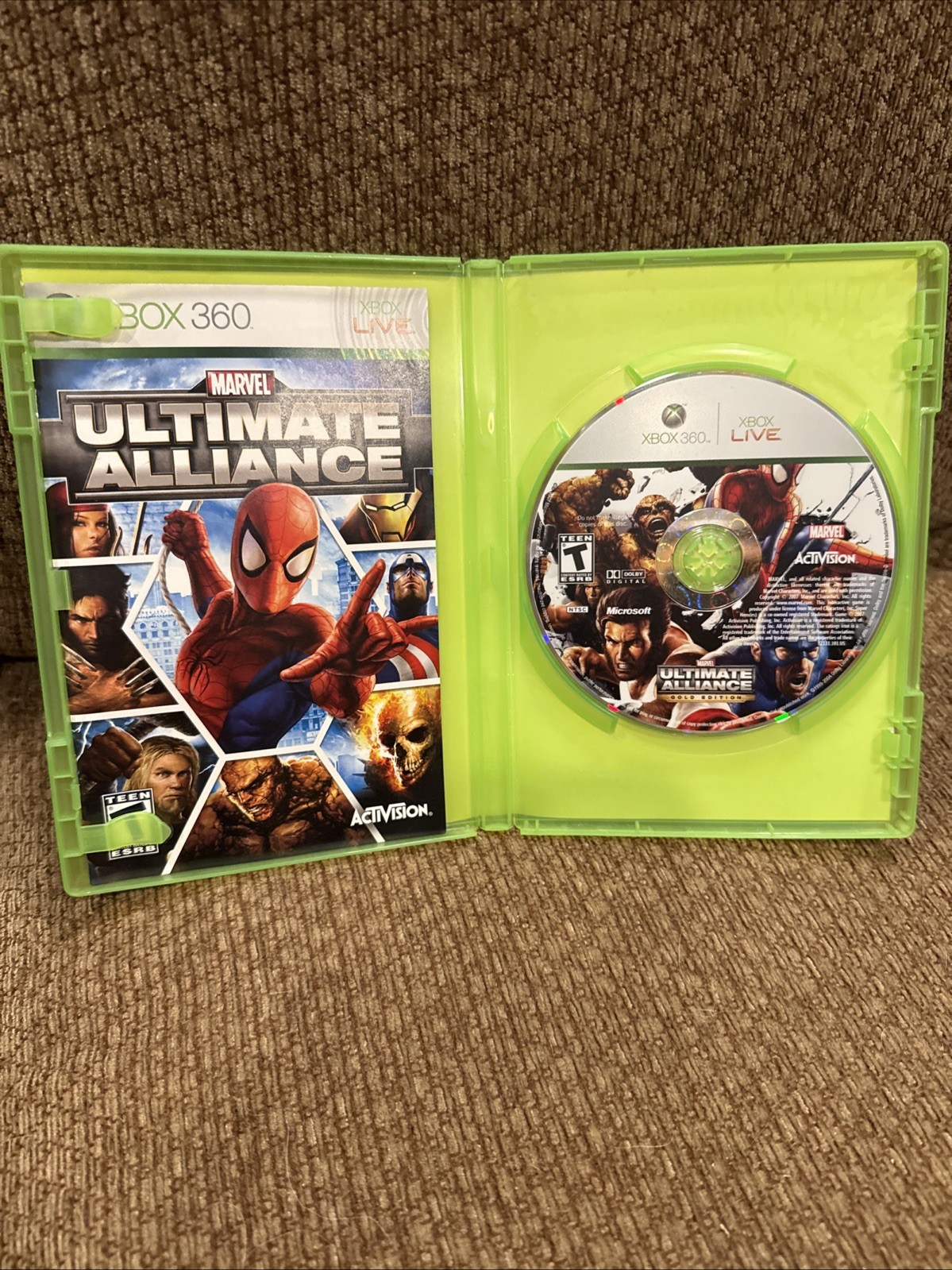Marvel Ultimate Alliance Gold Xbox 360 With manual Excellent Disc See Notes