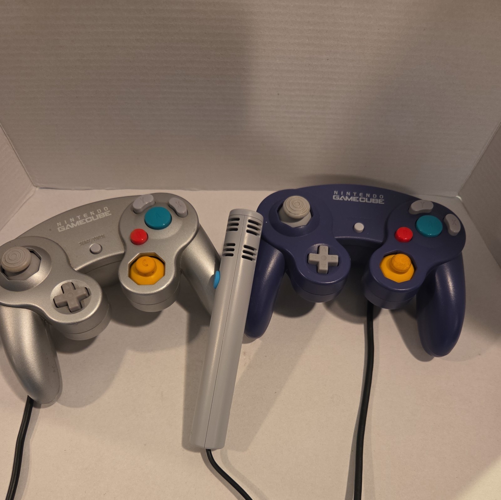 Nintendo GameCube Wired Controller Indigo Purple Platinum Lot of 2 DOL-003