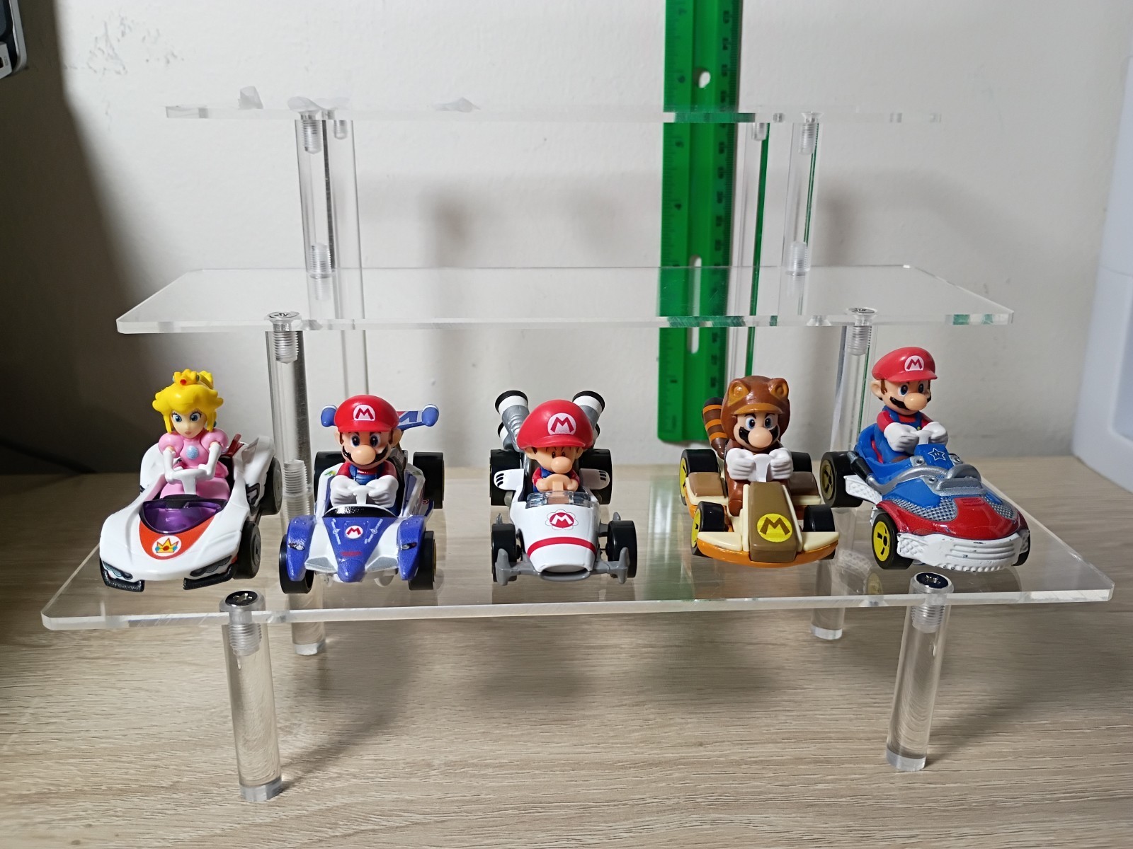 5-PK SUPER MARIO Hot Wheels Baby Tanooki Peach P-Wing B-Dasher Circuit Special