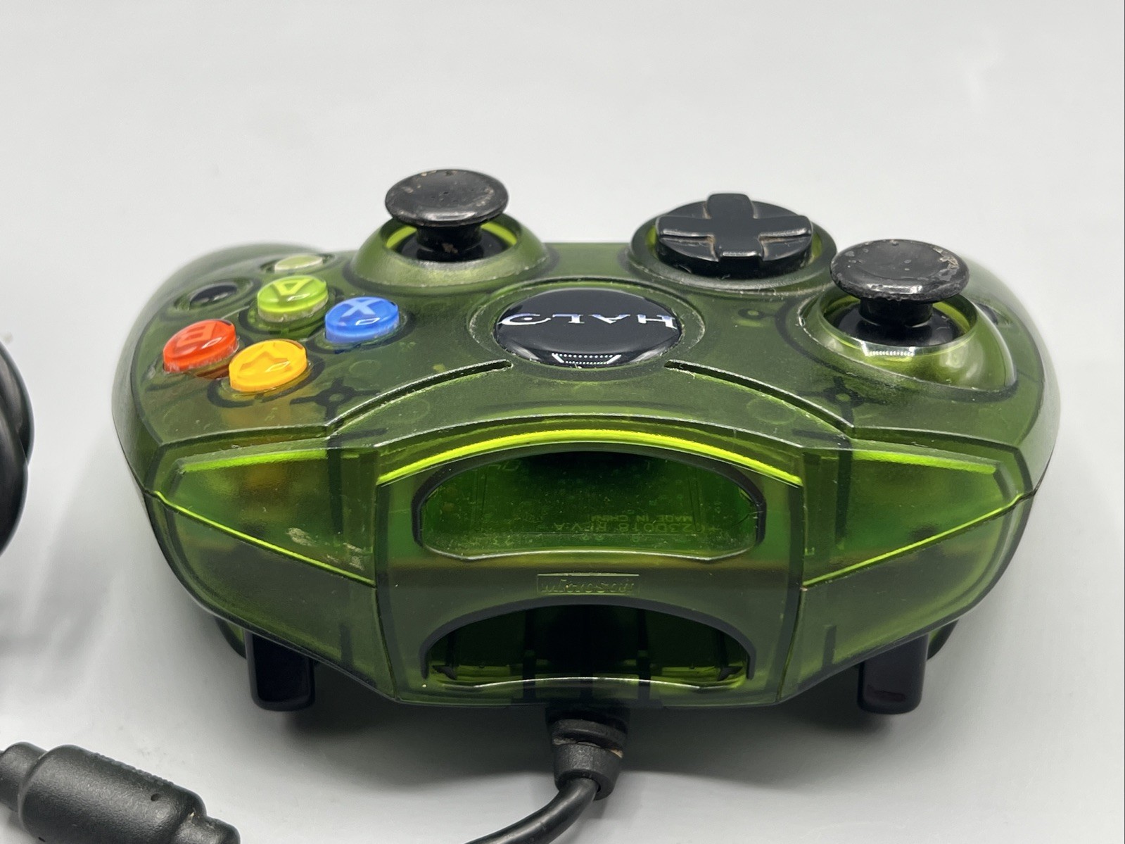 Original Xbox Limited Special Edition Halo Green OEM S Type Controller Tested