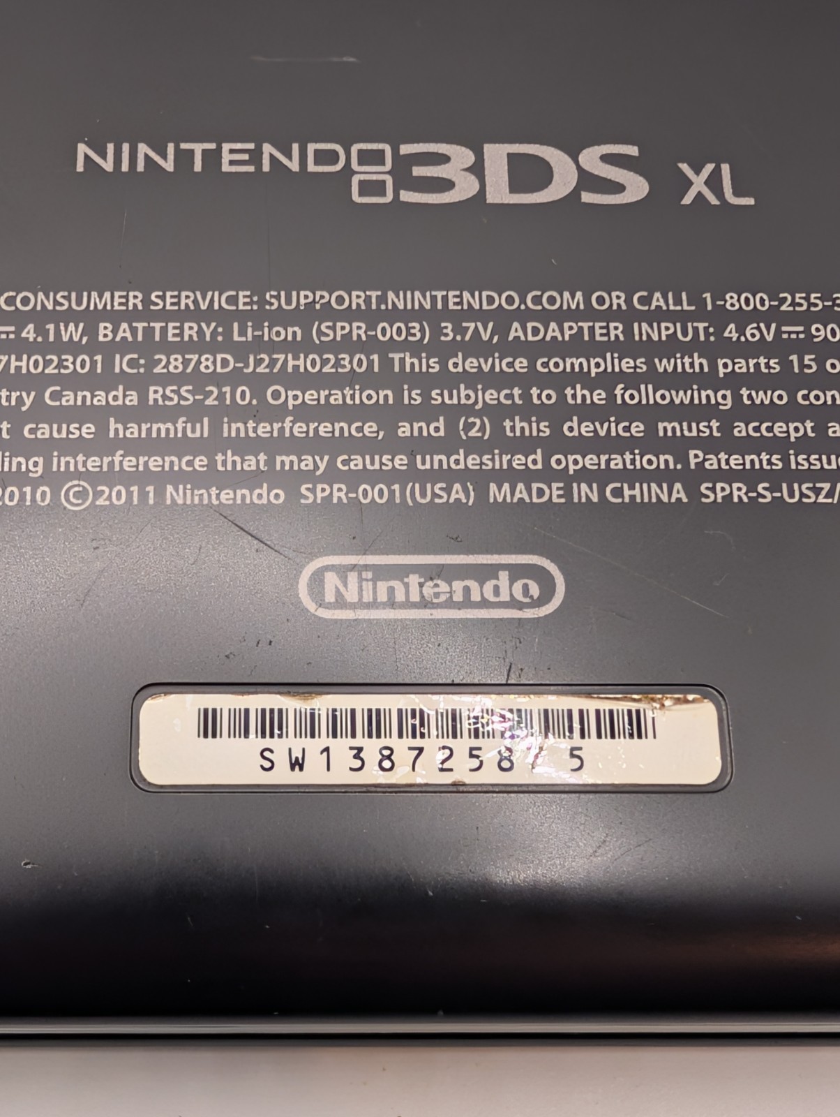 Nintendo 3DS XL Launch Edition Black Handheld OEM Charger Tested and Working