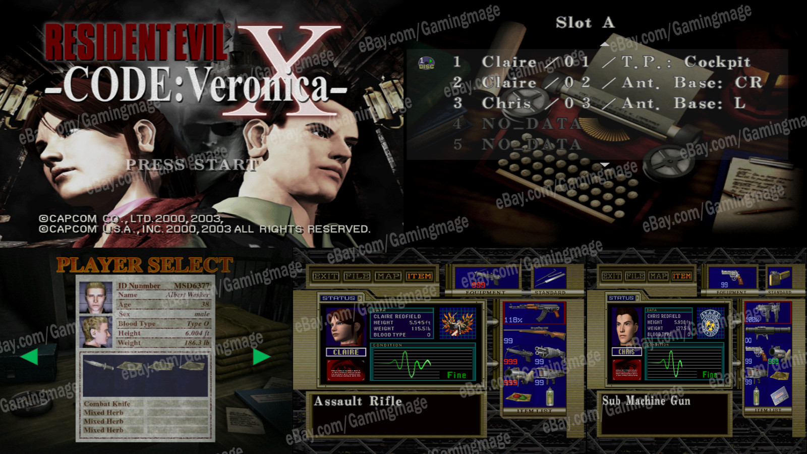 Resident Evil 3 100% Ṥave Ultimate Gamecube Memory Card! (NO GAME)