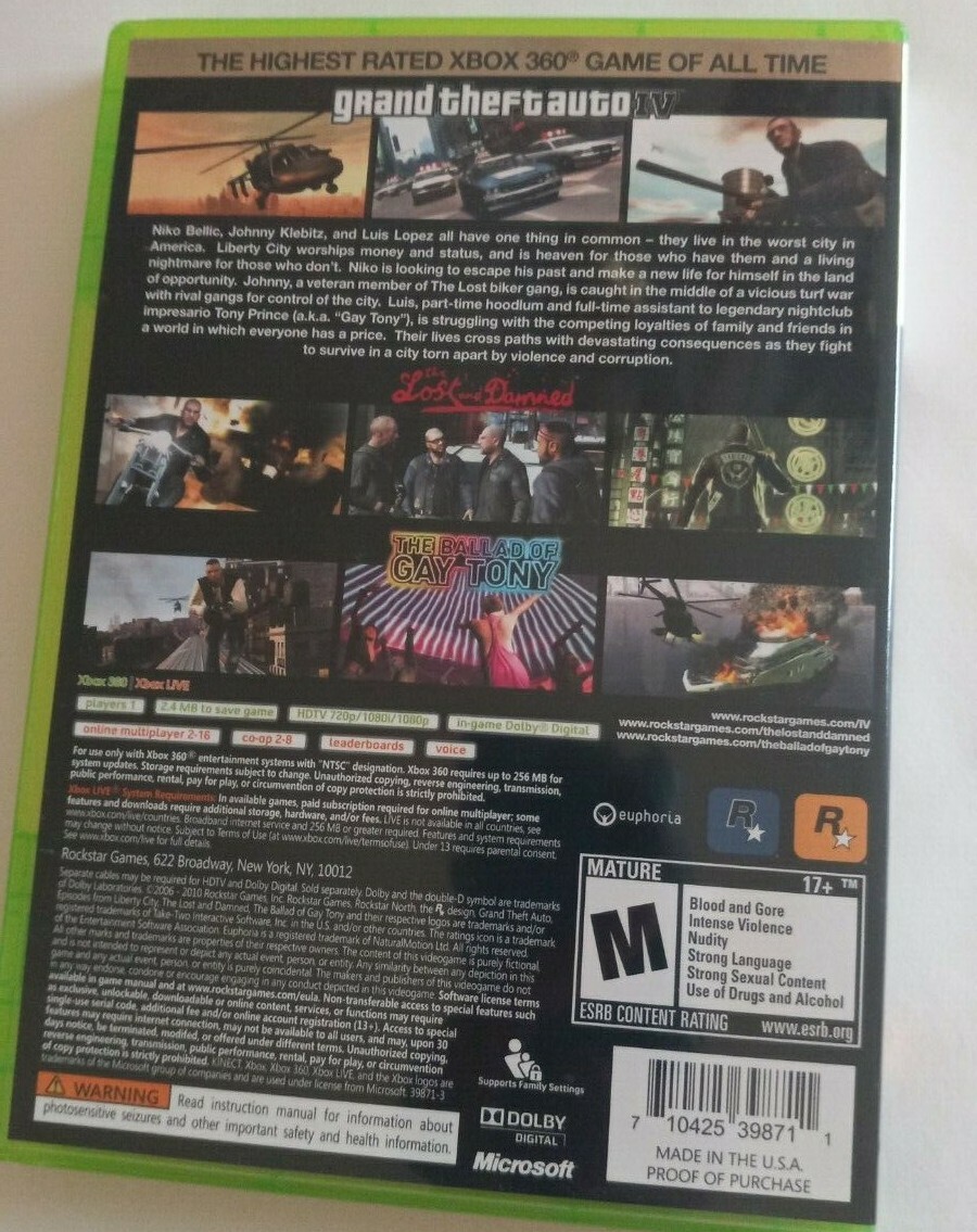 Grand Theft Auto IV & Episodes from Liberty City: The Complete Edition (RARE)