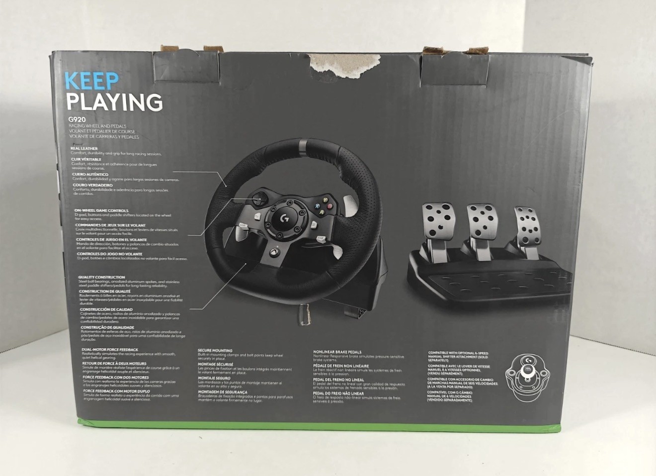 Logitech G920 Driving Force Racing Wheel – Black FOR XBOX + PC NEW!
