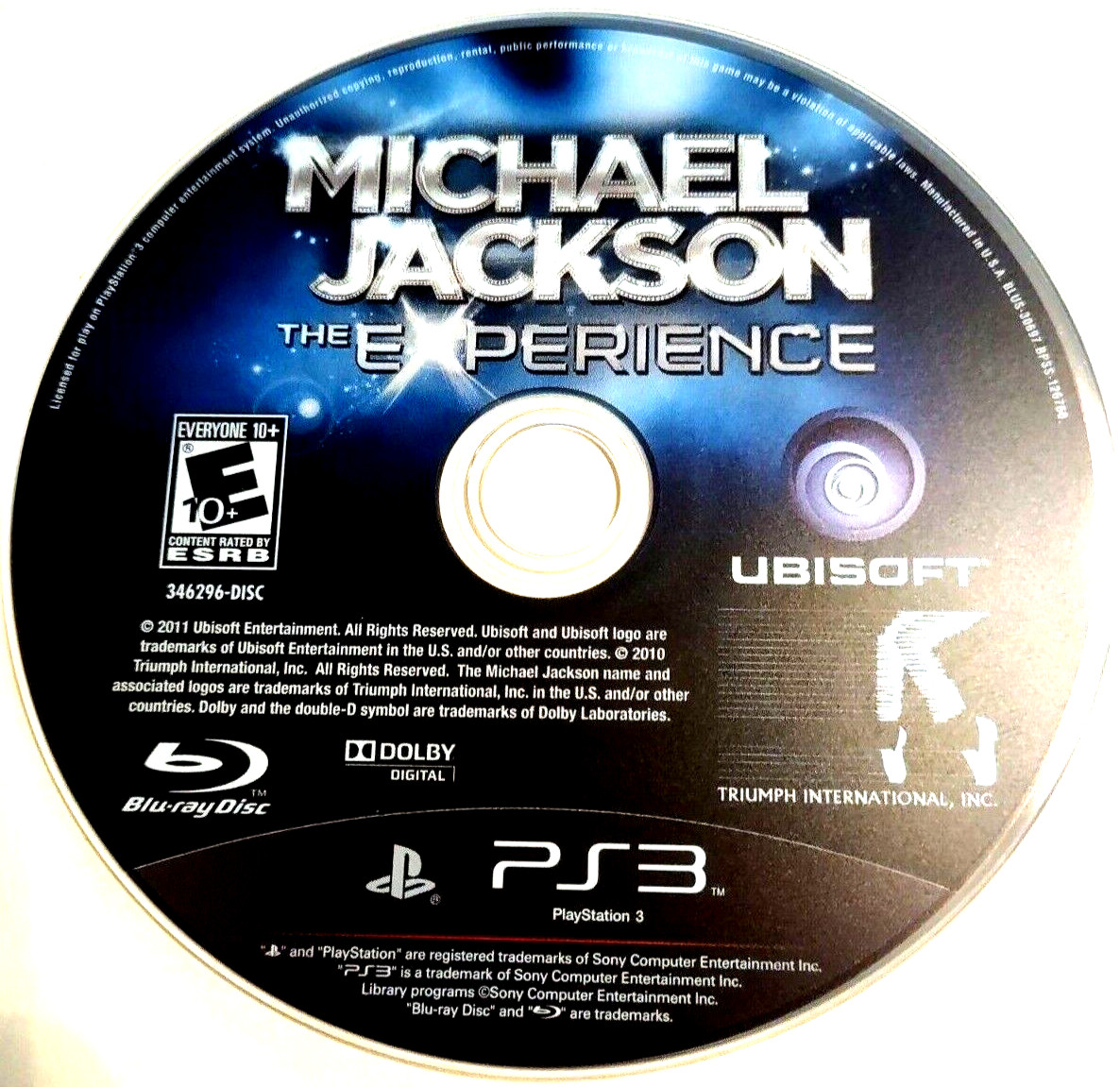 PS3 Michael Jackson The Experience Music Video Game 2011 Sony PlayStation 3