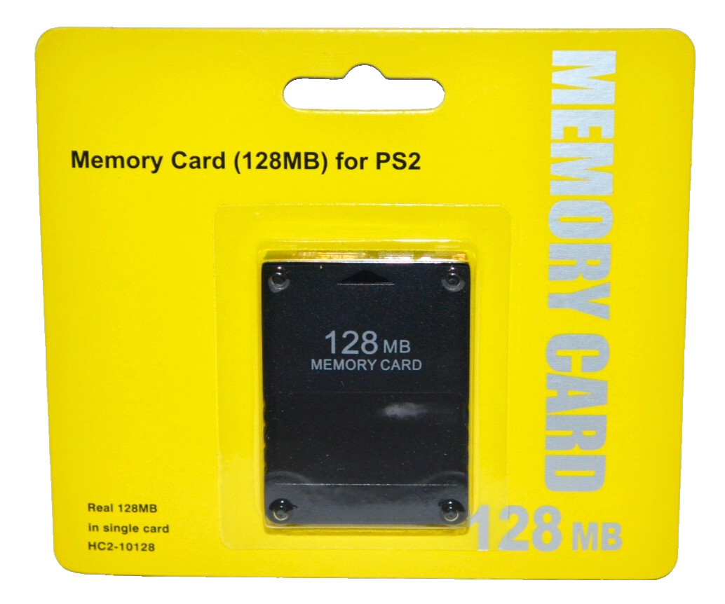 Sony PlayStation 2 PS2 128 MB Memory Card Black Data Saves Console FAT OR Slim🔥