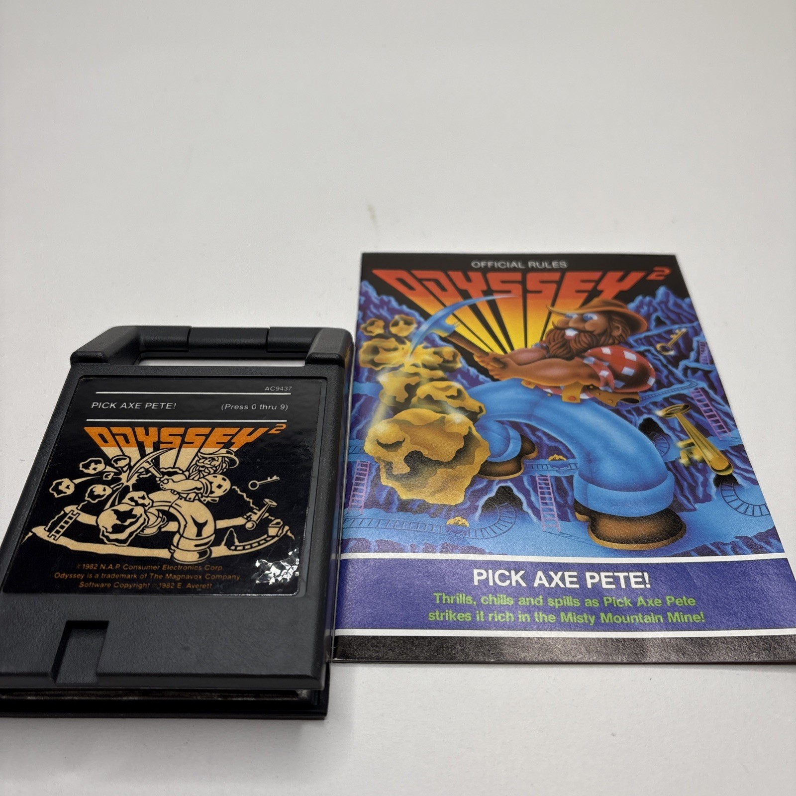 Pick Axe Pete! Magnavox Odyssey 2 1982 CIB Complete Free Shipping Untested