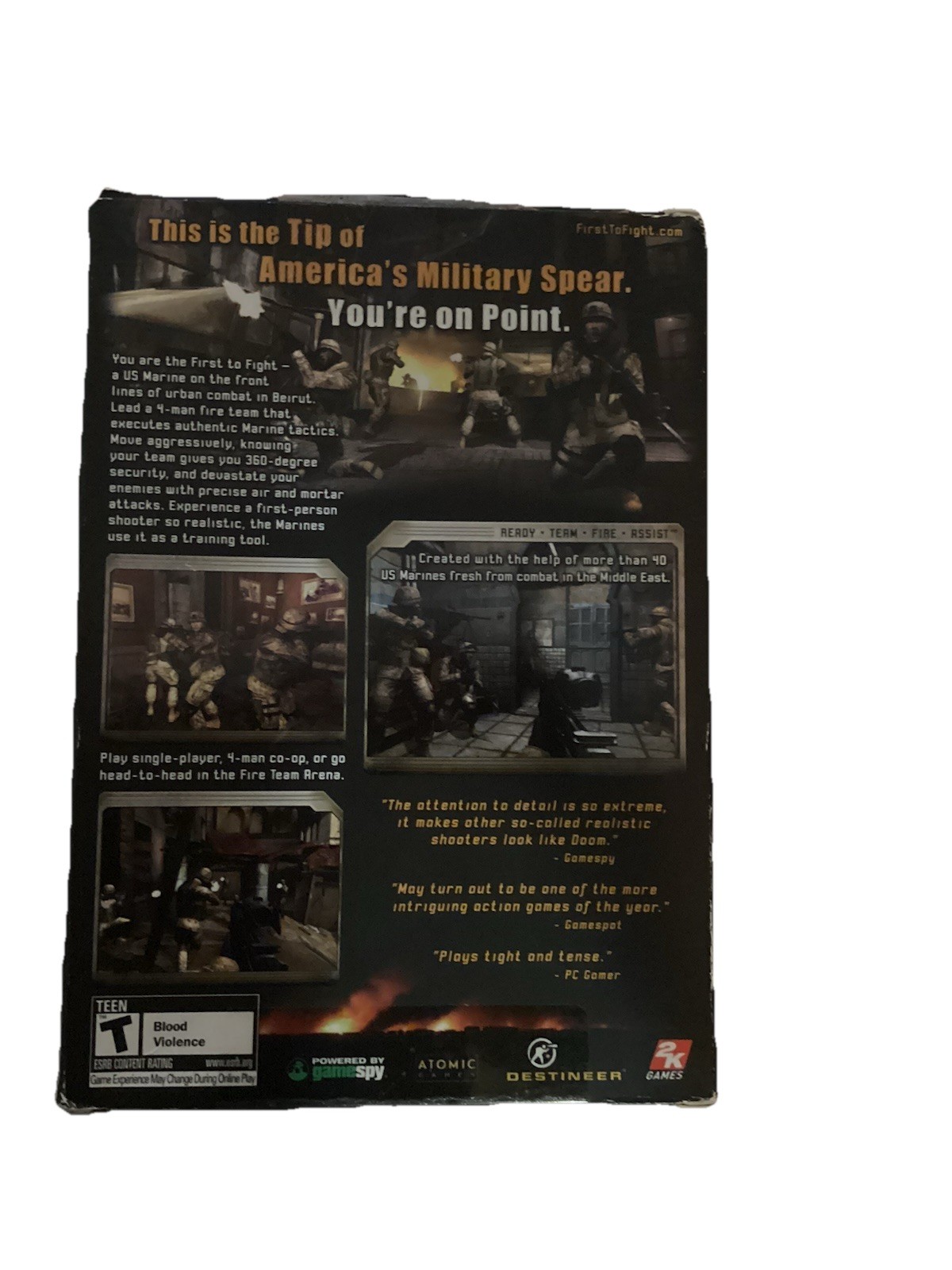 Close Combat First to Fight PC CIB 2005 US Marines Tactical Shooter