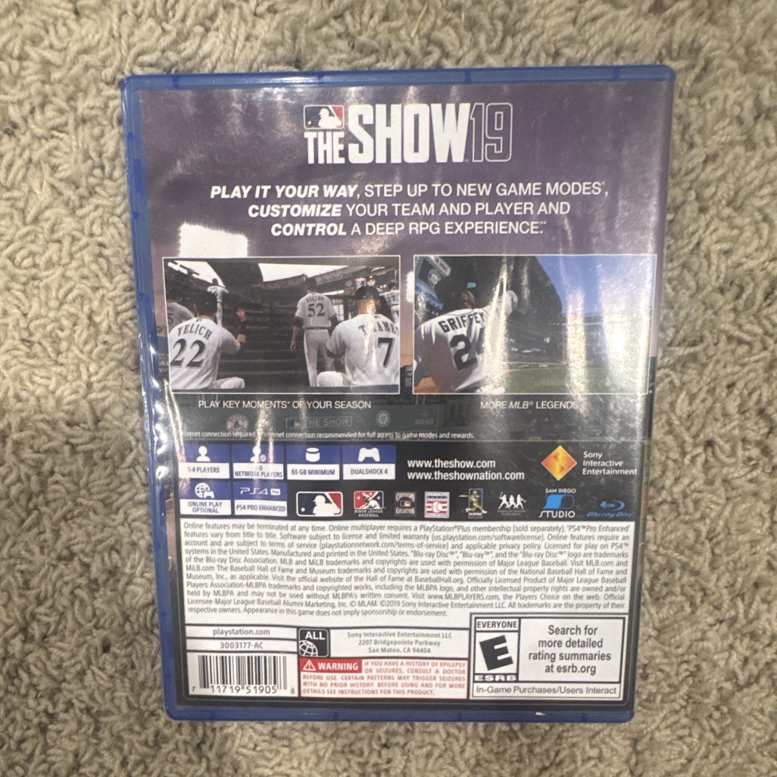 MLB The Show 19 (PS4) 2019 E Multiplayer Online Play NTSC-U/C Baseball