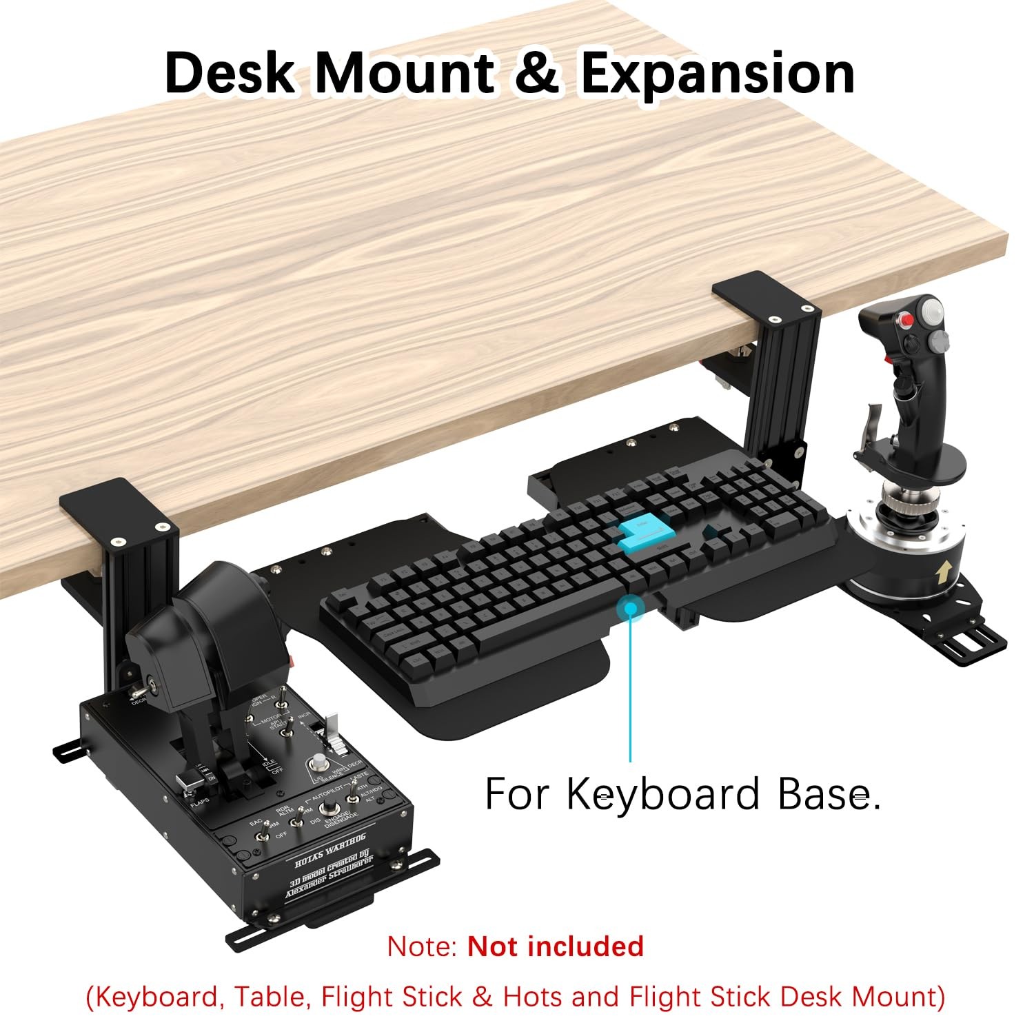 1 Set Metal Pads Mount Holder Platform for Video Simulation Flight Stick Desk…