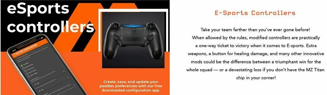 ModdedZone BLACK/GOLD Smart Rapid Fire Custom Modded Controller for PS5 FPS