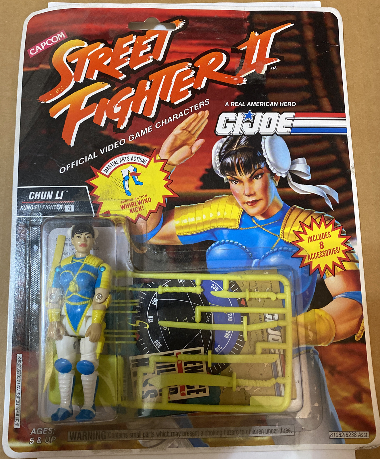 1993 Street Fighter II GI Joe Chun Li HASBRO FACTORY SEALED
