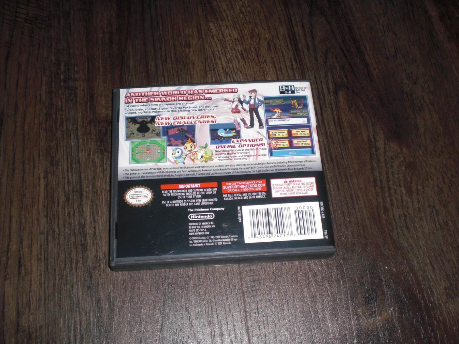 AUTHENTIC Pokemon Platinum Version GENUINE Game Nintendo DS 3DS XL w Case Nr CIB