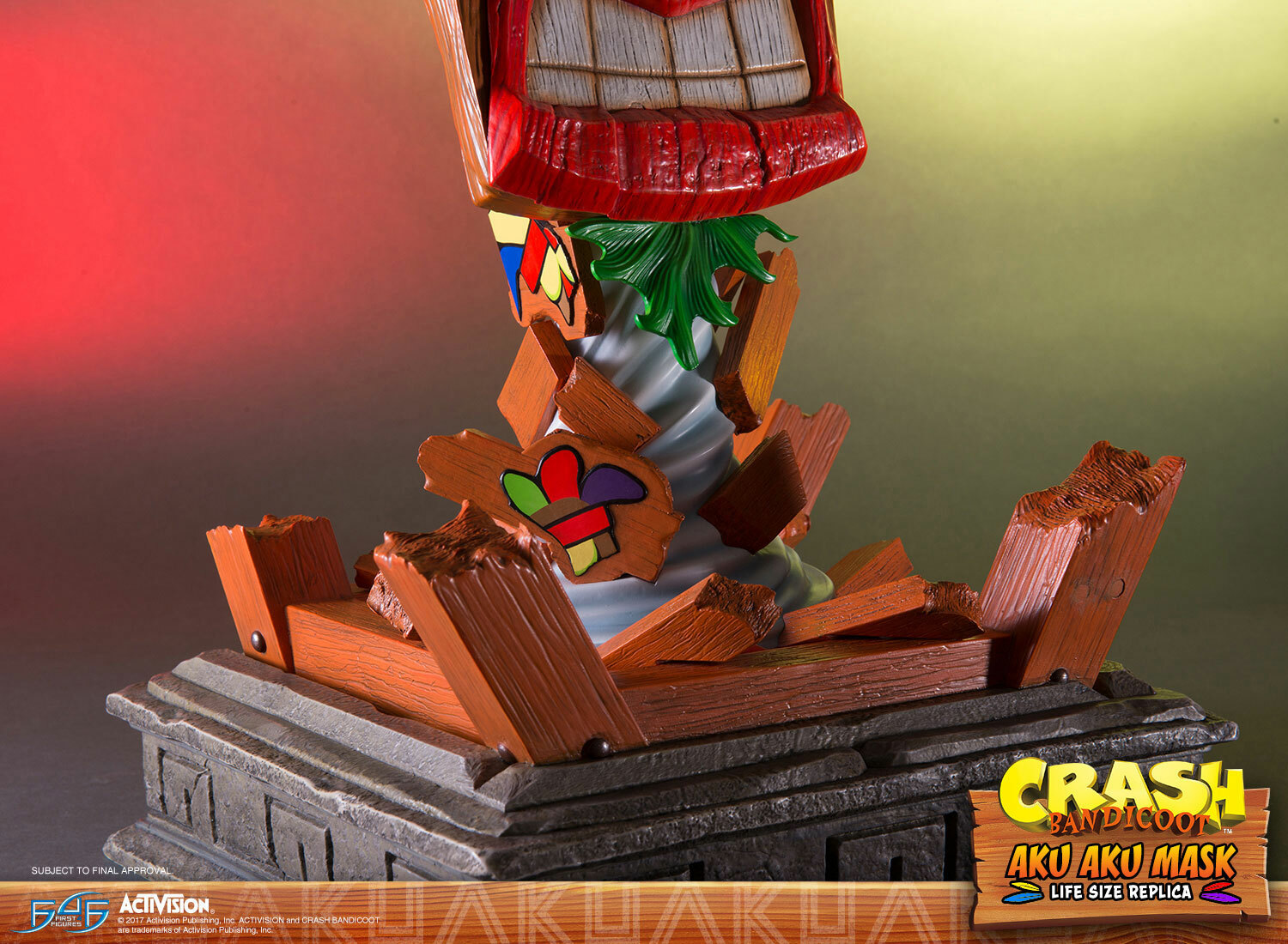 First4Figures Crash Bandicoot Aku Aku Mask Regular Statue Mint in Box