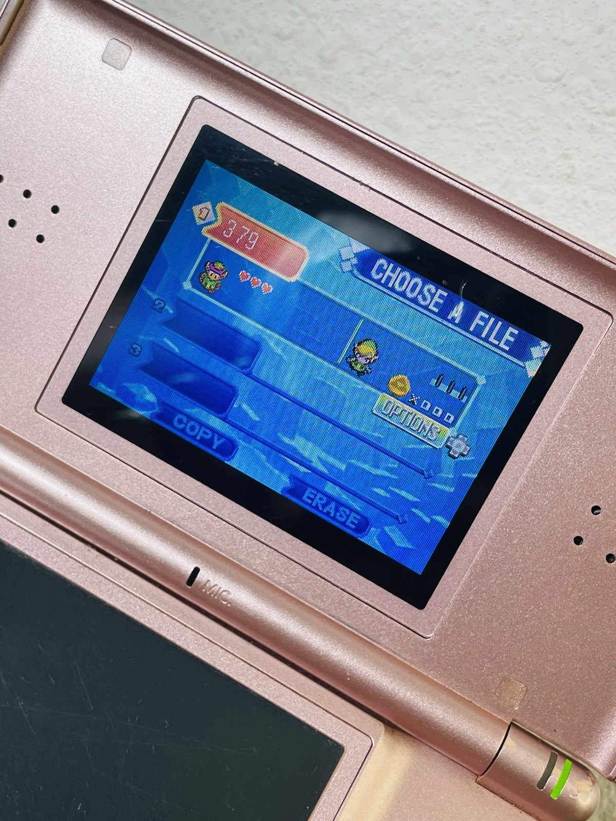 Nintendo DS Lite Pink Handheld Bundle Charger Stylus GBA Player – FOR PARTS READ