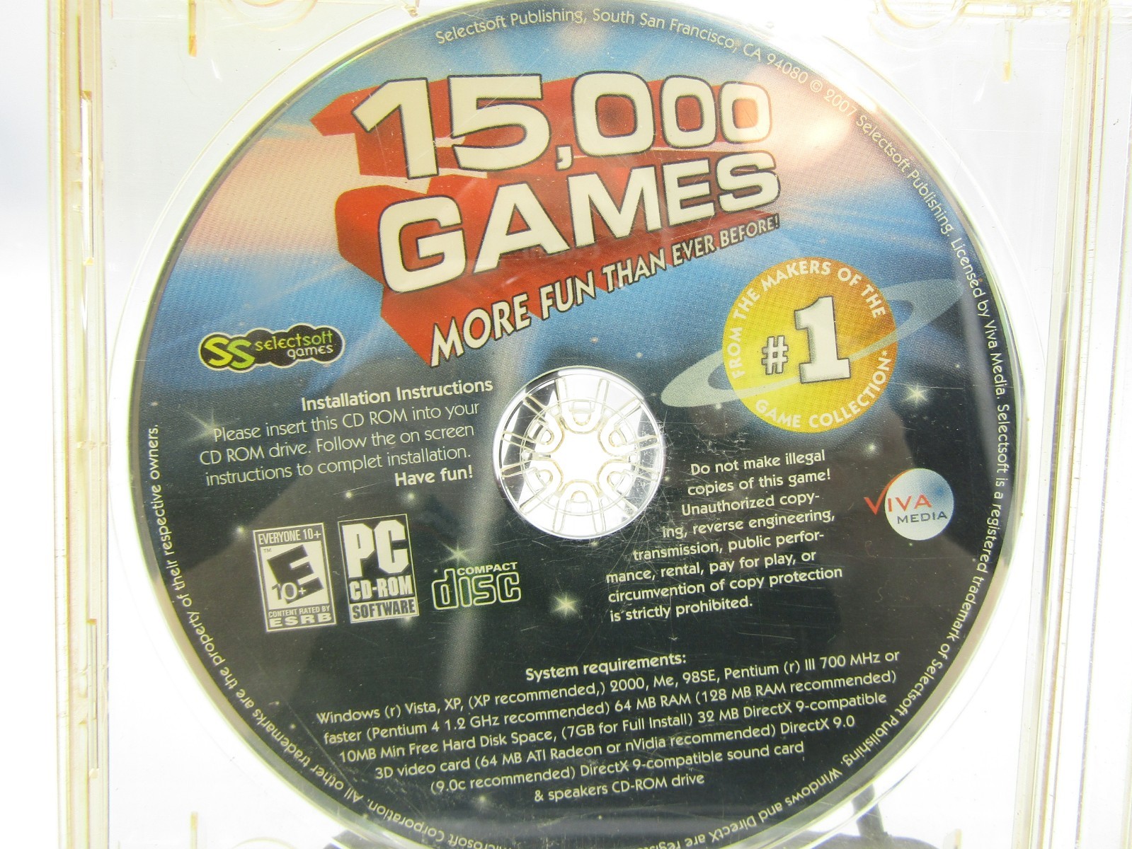 Viva Media 15,000 Games PC CD-ROM Software Multi-Genre 2007