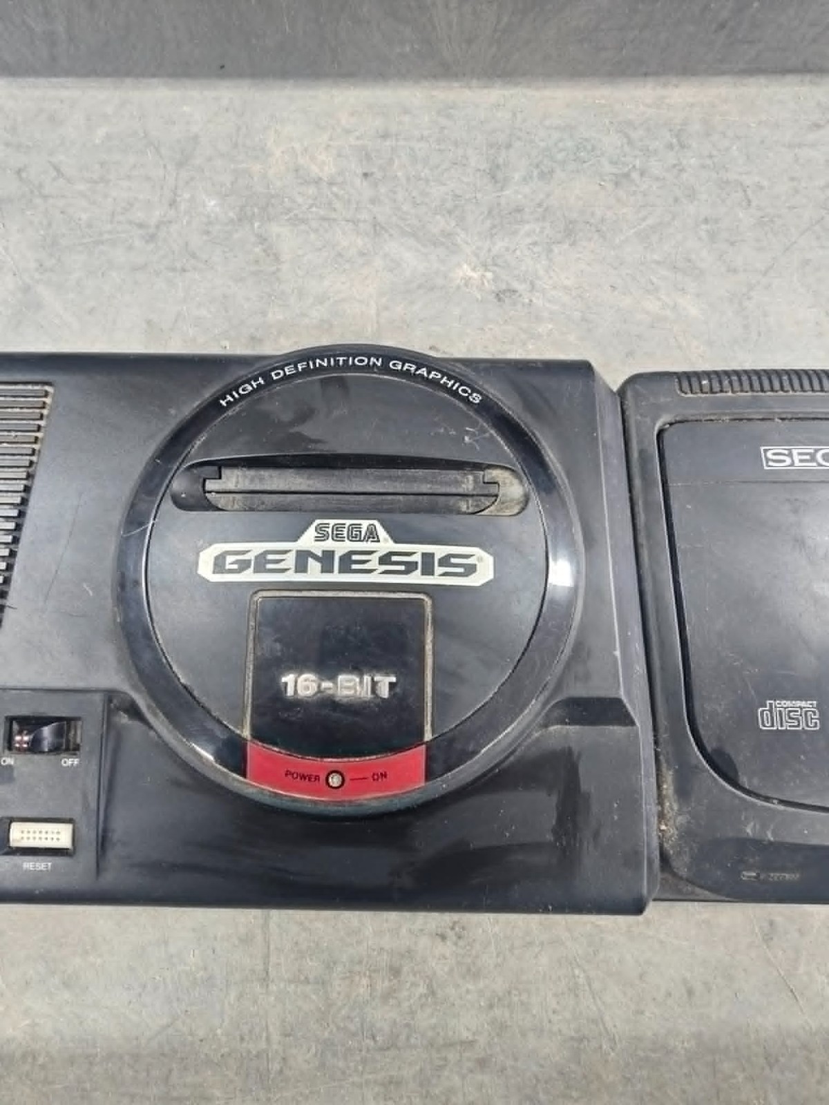 Vintage Retro FJ8USASEGA Console with Sega CD Model 2 Console Untested Special