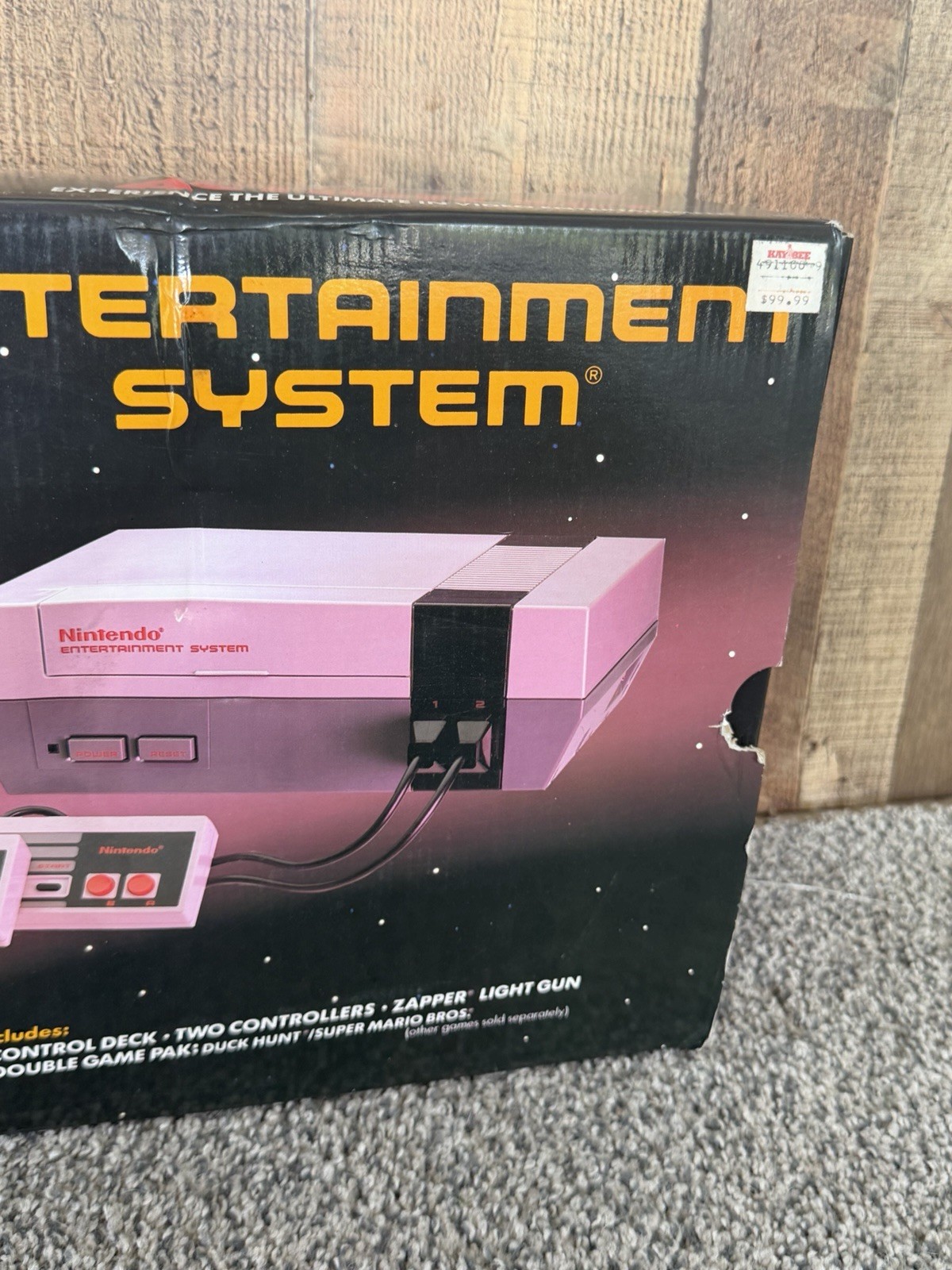 VINTAGE NINTENDO ACTION SET CONSOLE WITH BOX GAME CONTROLLERS INCOMPLETE