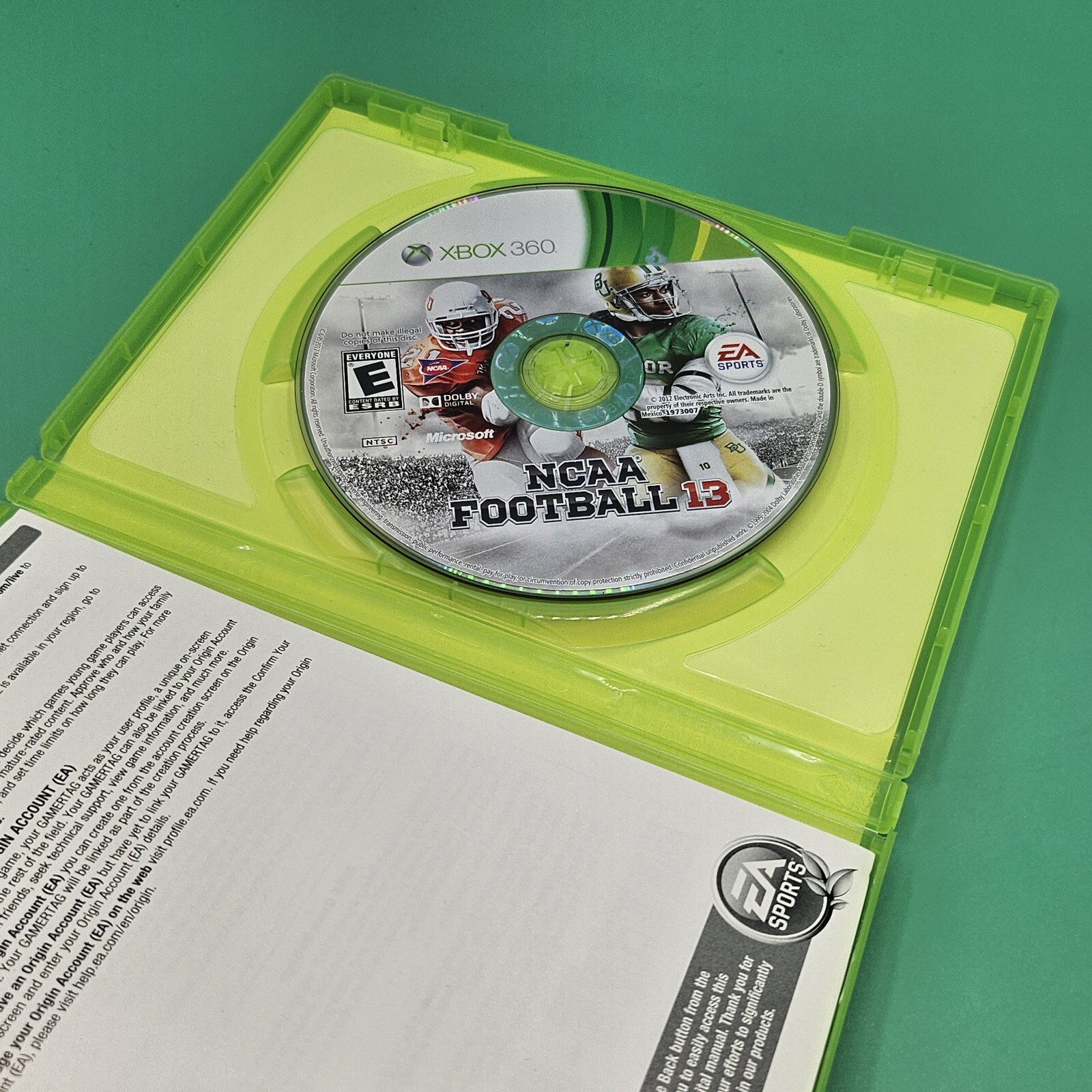 NCAA Football 13 Microsoft Xbox 360 COMPLETE CIB – EXCELLENT ESPN Rare Sports