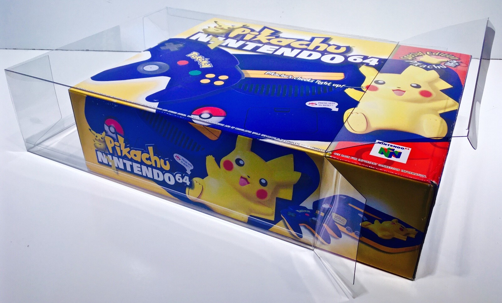 1 Console Box Protector For N64 Pikachu Edition Nintendo 64 Pokemon NTSC ONLY!