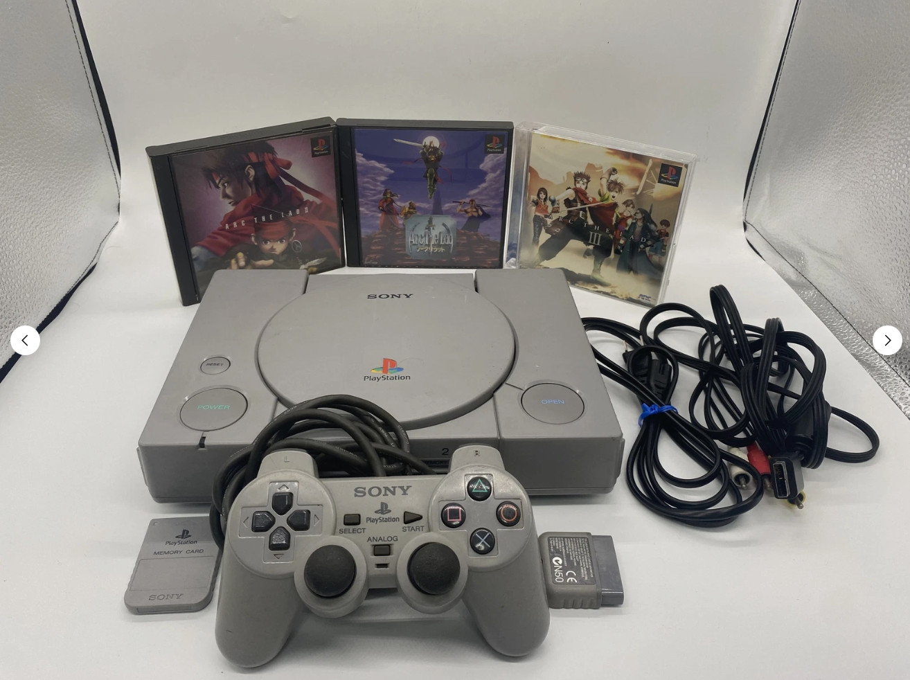 PlayStation 1 PS1 Console w/ Arc The Lad 1 2 3 set Ver. SCPH-7000 JP Ver.