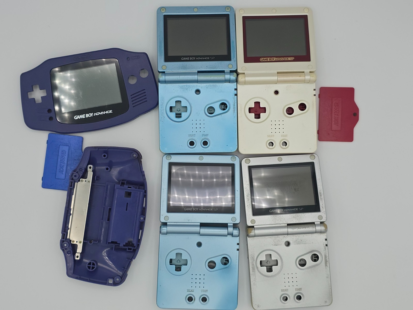 Gameboy Advance SP Replacement shells bulk lot of 4 – Read Description