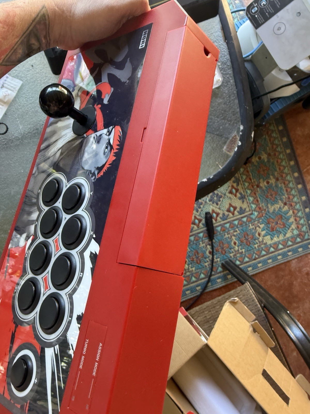 HORI Real Arcade Pro.V Arcade Controller Fight Stick Wired USB Turbo Red NSW-006