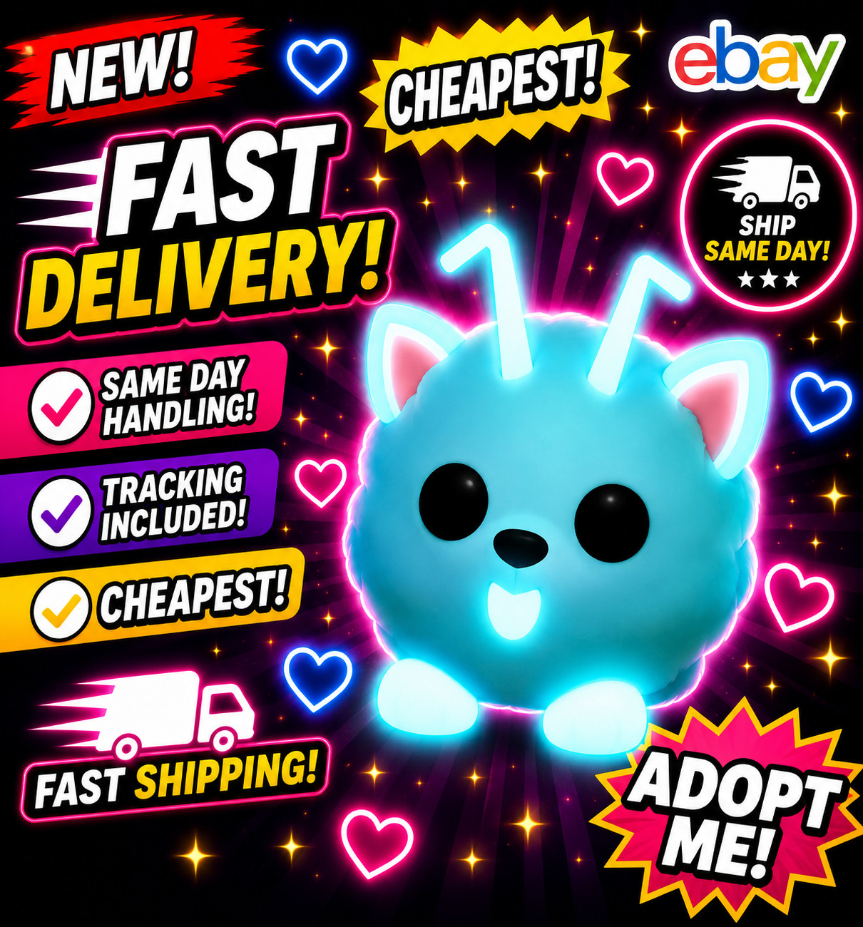 Puptune / All Variations! FR, NFR, MFR, Neon, Mega – Adopt From Me