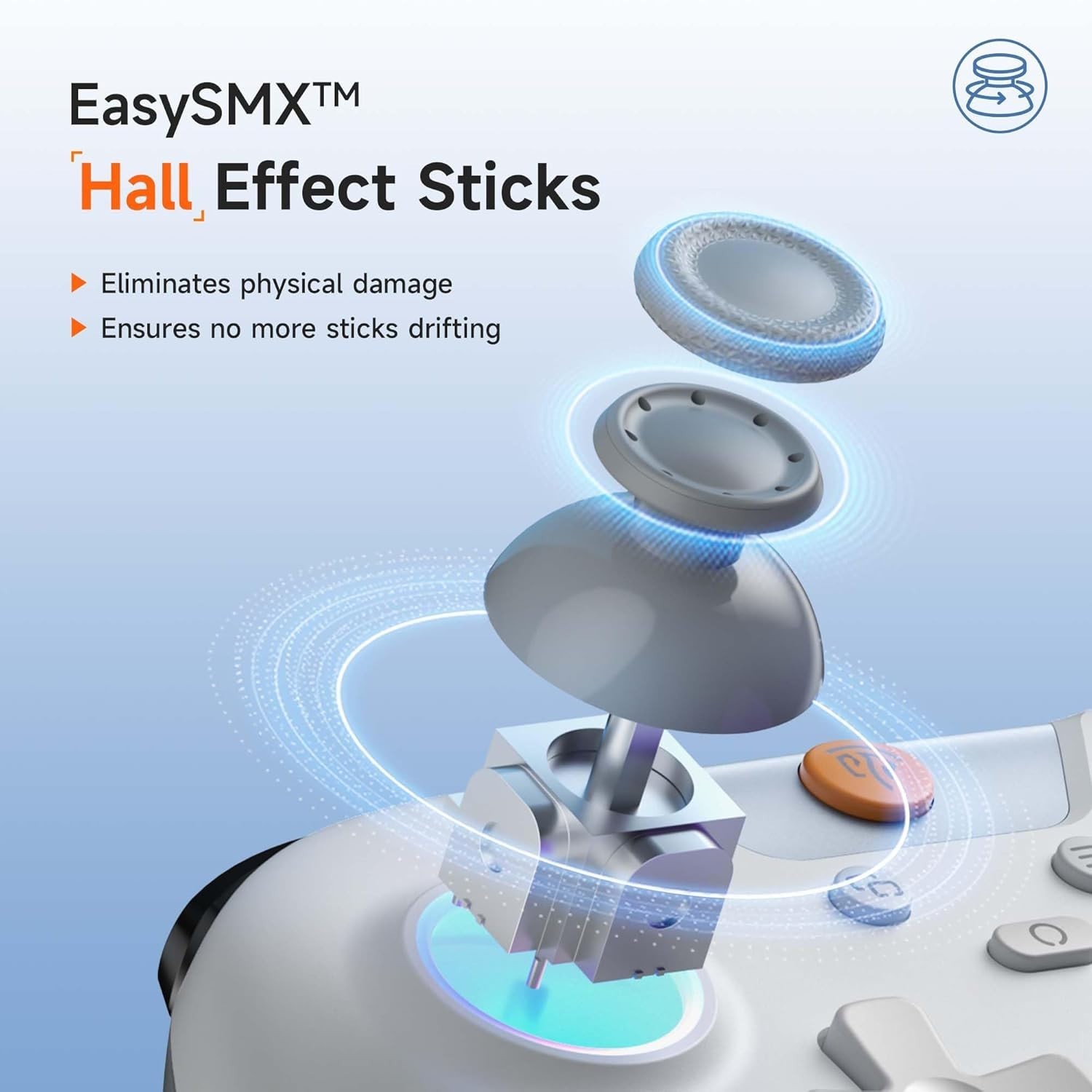 X05 Wireless Game Controller for PC/Android/Steam Deck with Extra Thumb Grips
