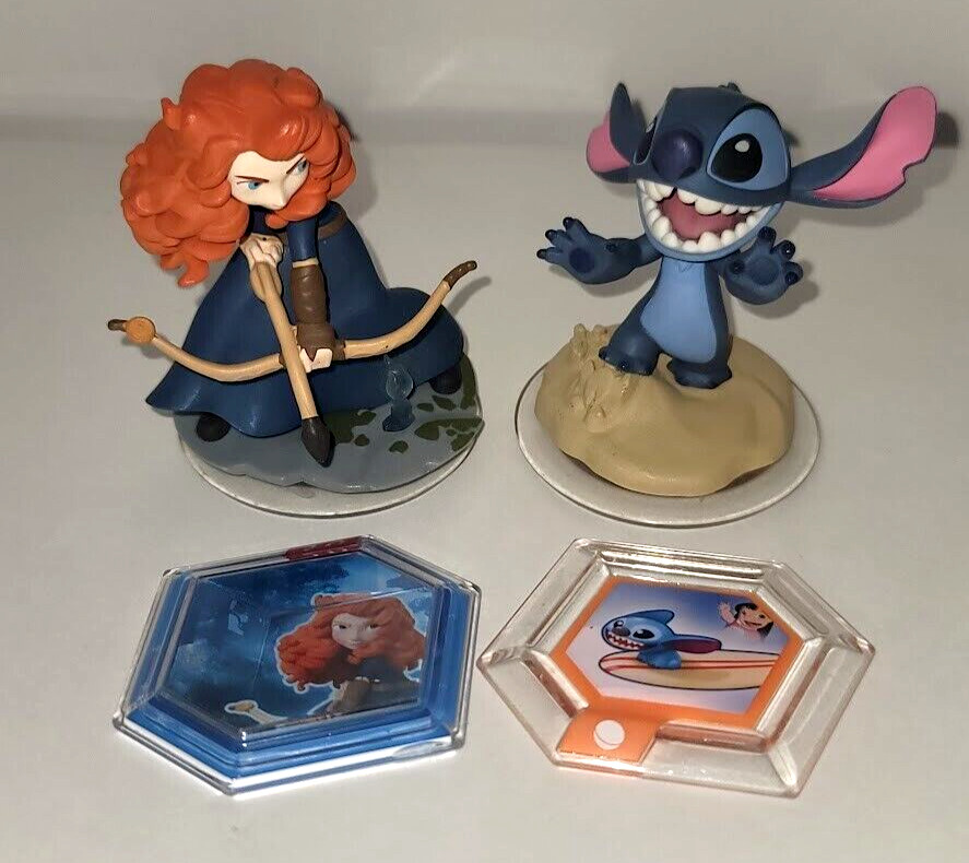 Merida and Stitch Disney Infinity 2.0 Toy Box Pack plus 2 Power Discs