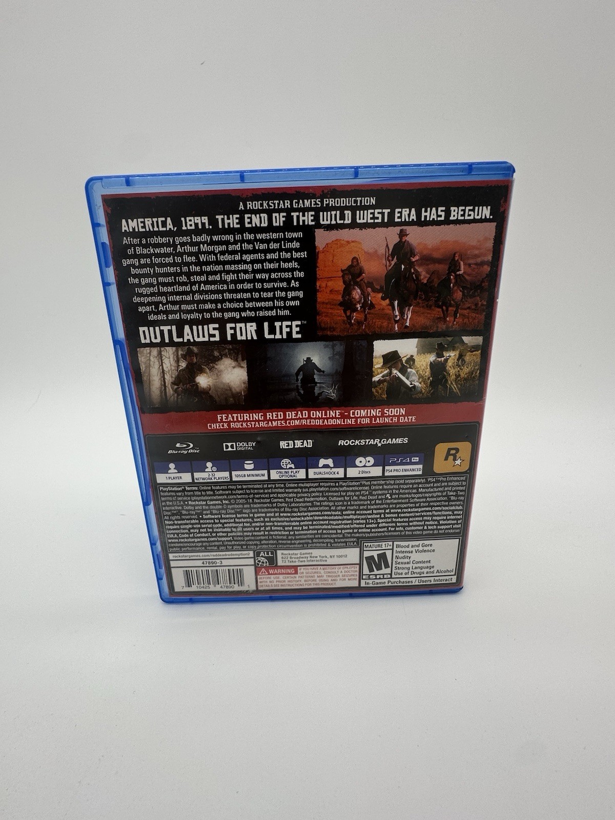 Red Dead Redemption 2 PlayStation 4 tested. Map included no manual