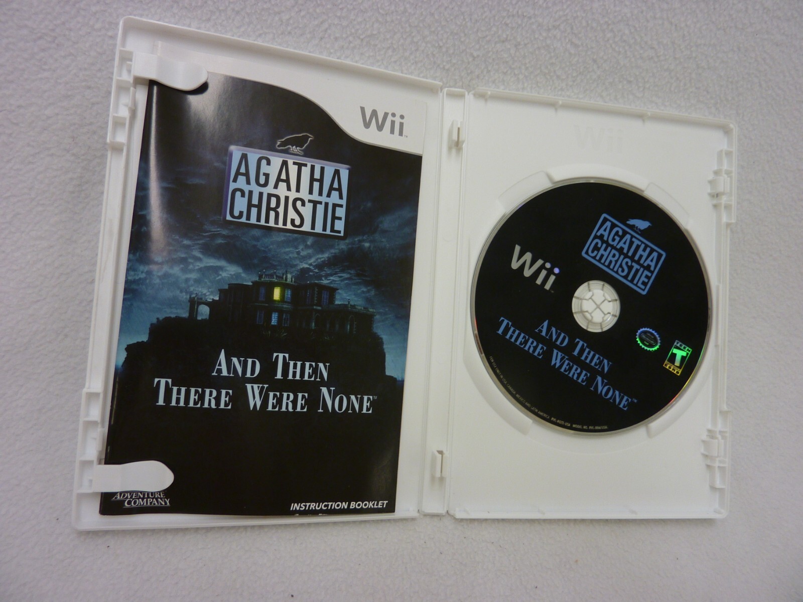 NINTENDO Wii AGATHA CHRISTIE : AND THEN THERE WERE NONE 2007 TESTED BOOKLET