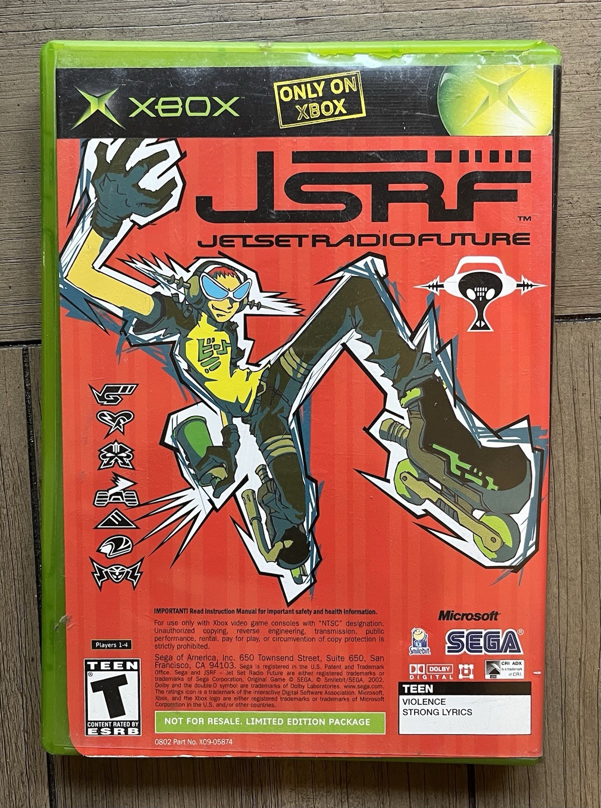 Sega GT 2002 & Jet Set Radio Future JSRF Original XBOX – Untested