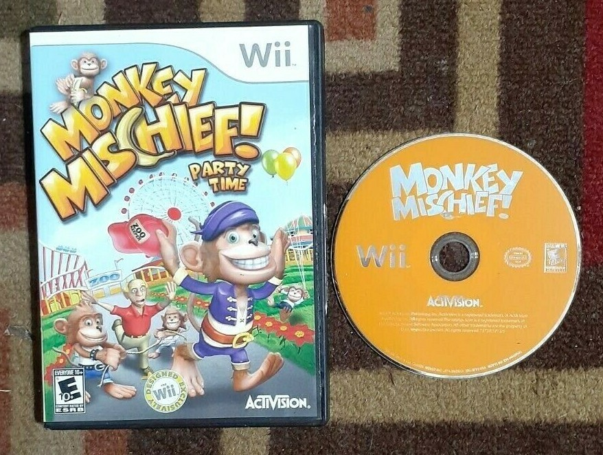 Monkey Mischief Party Time (Nintendo Wii, 2008) VG Shape & Tested