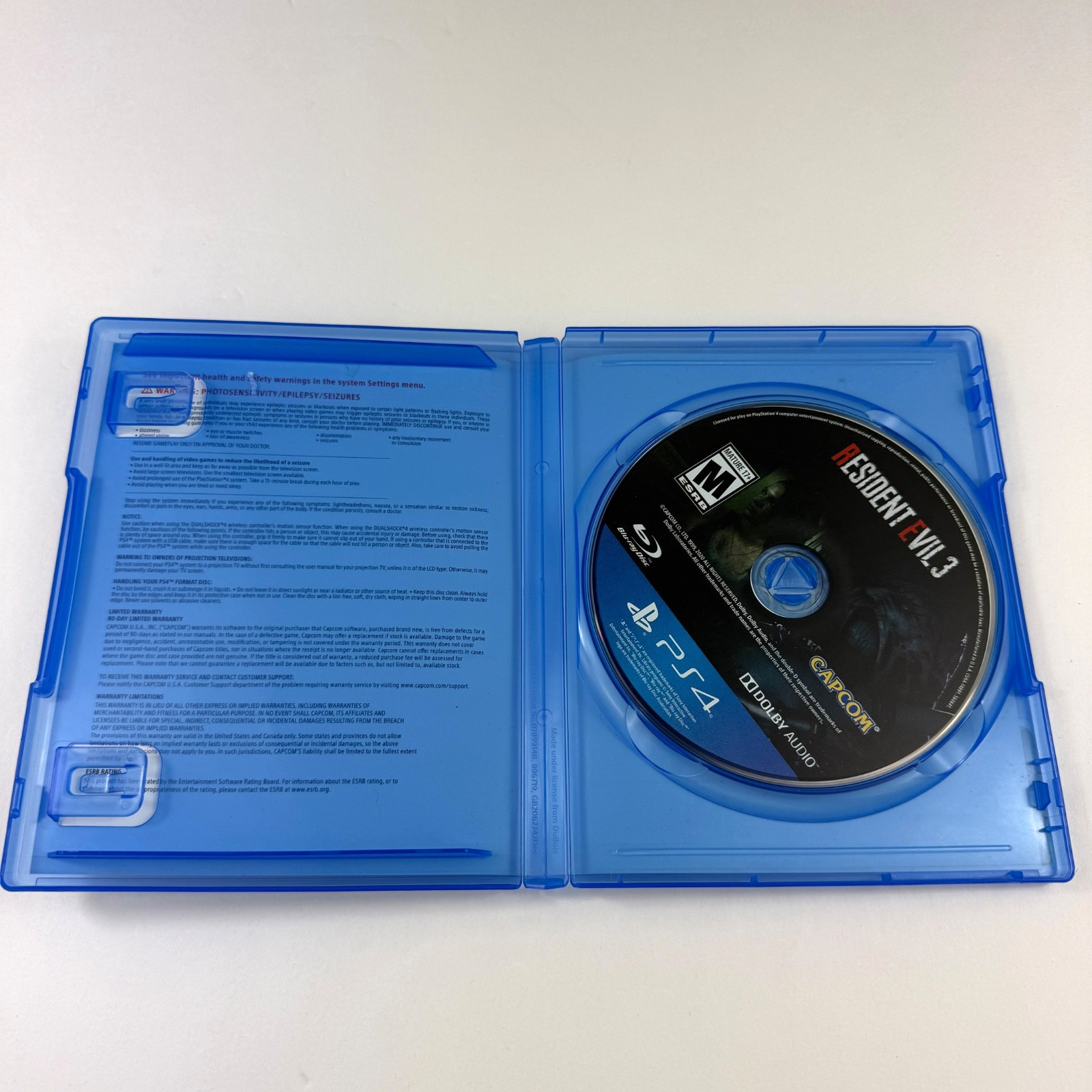 Resident Evil 3 Remake Game for Sony PlayStation 4 PS4 Good Works Free Shipping!