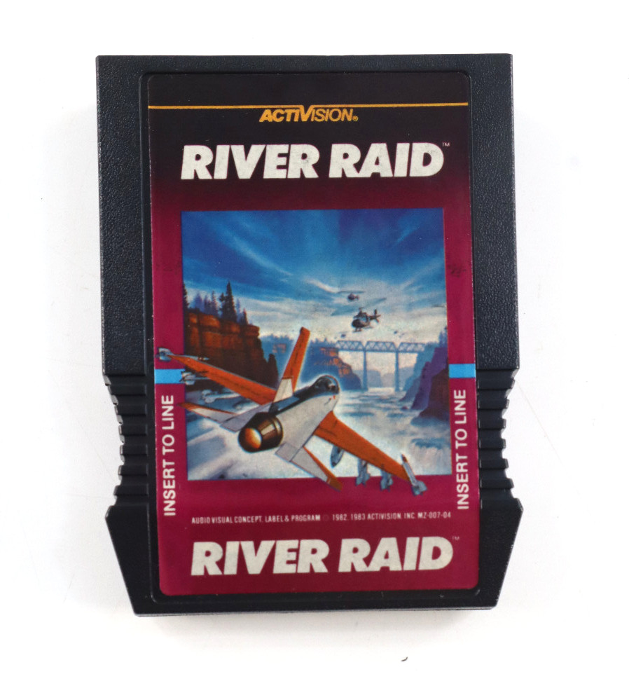 River Raid Intellivision Complete w/ Box Game & Overlays Tested