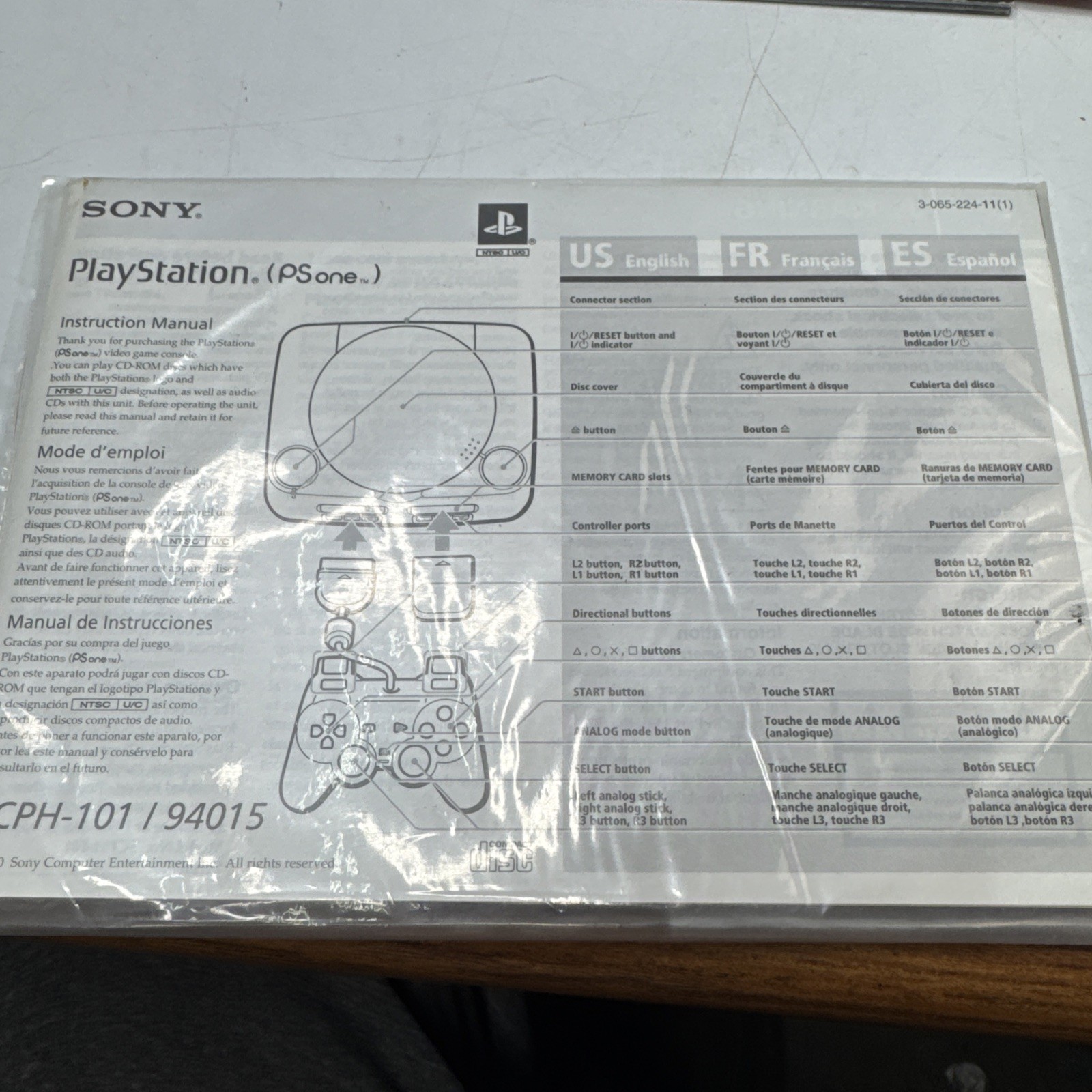PlayStation SCPH-101 Instruction Manual (2000, Sony) Brand New Factory Sealed