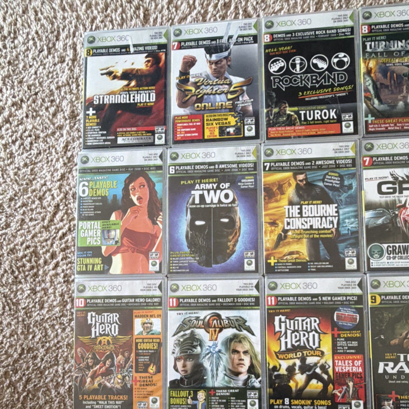 Microsoft Xbox 360 Mixed Genre RARE demo disc lot NTSC-U/C (US/Canada)