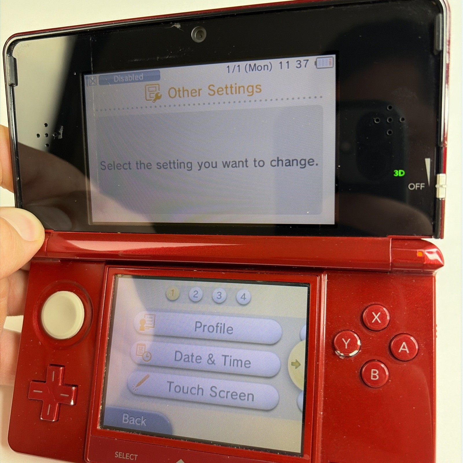 Nintendo 3DS System – Red Region USA, Charger US Model