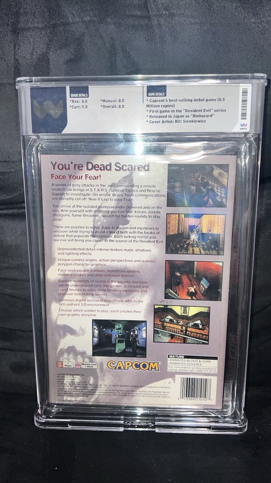 Resident Evil 1996 Graded 8.0🔥 (Sony PlayStation 1, 1996 Long 📦)