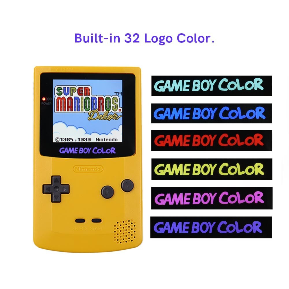 GBC AMOLED OLED Touch Screen Rechargeable Battery Li-ion White Kit For GameBoy